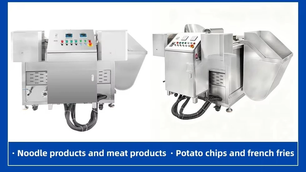 Automatic Cooking Fried Crispy Chicken Potato Fries Falafel Chips Fryer Batch Conveyor Groundnut Nut Deep Frying Machine - view 5
