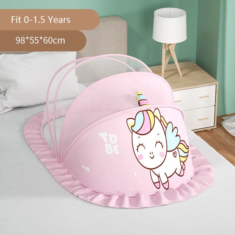 

Macaron Portable Folding Baby Bed Mosquito Net Newborn Without Bottom Foldable Baby Canopy Yurt General Mosquito Sleeping Outing