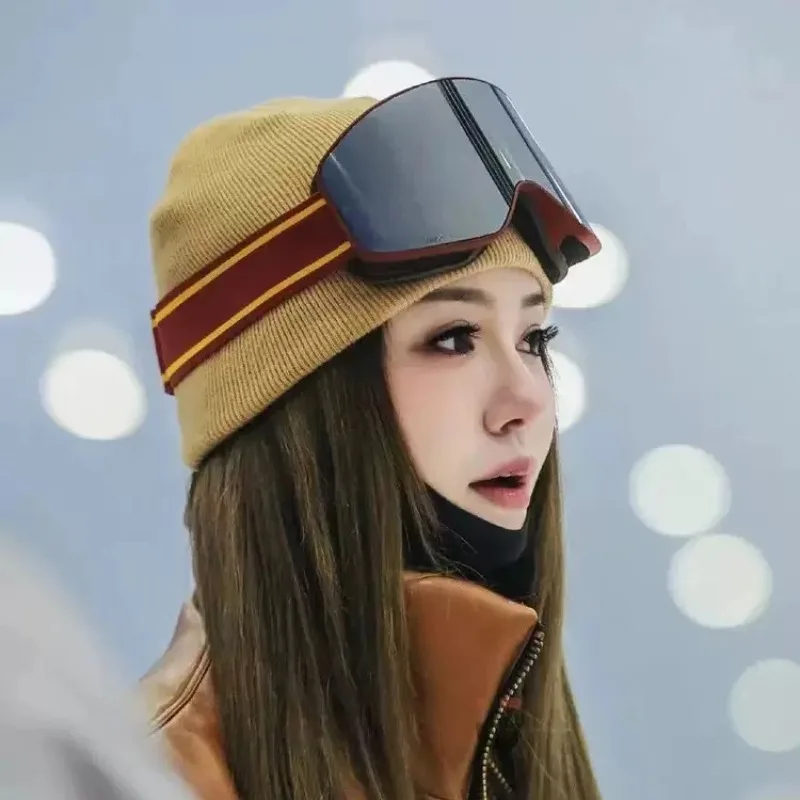 

2024 New REVO Coating Ski Goggles, Double Layer Anti-Fog, Windproof UV400, OTG Over Glasses Fit for Skiing Snowboarding