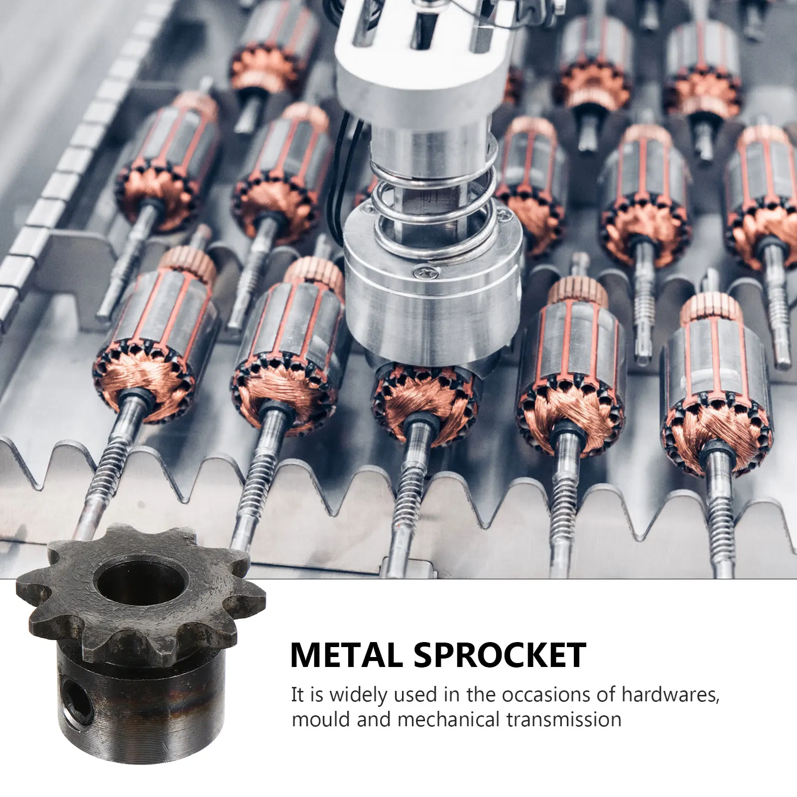 Single Sprocket 10 Teeth Motor Metal Sprocket Durable Practical Use Widely Applied in Hardware Mould Machine Part