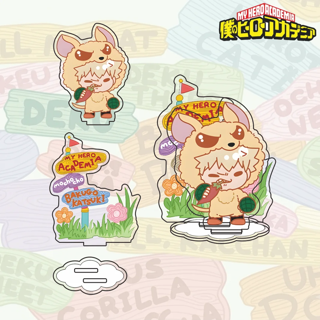 2026 New My Hero Academia Acrylic Stand Figure Deku Bakugo Todoroki Uraraka Q Version Desktop Decor Collectible Anime Keychain