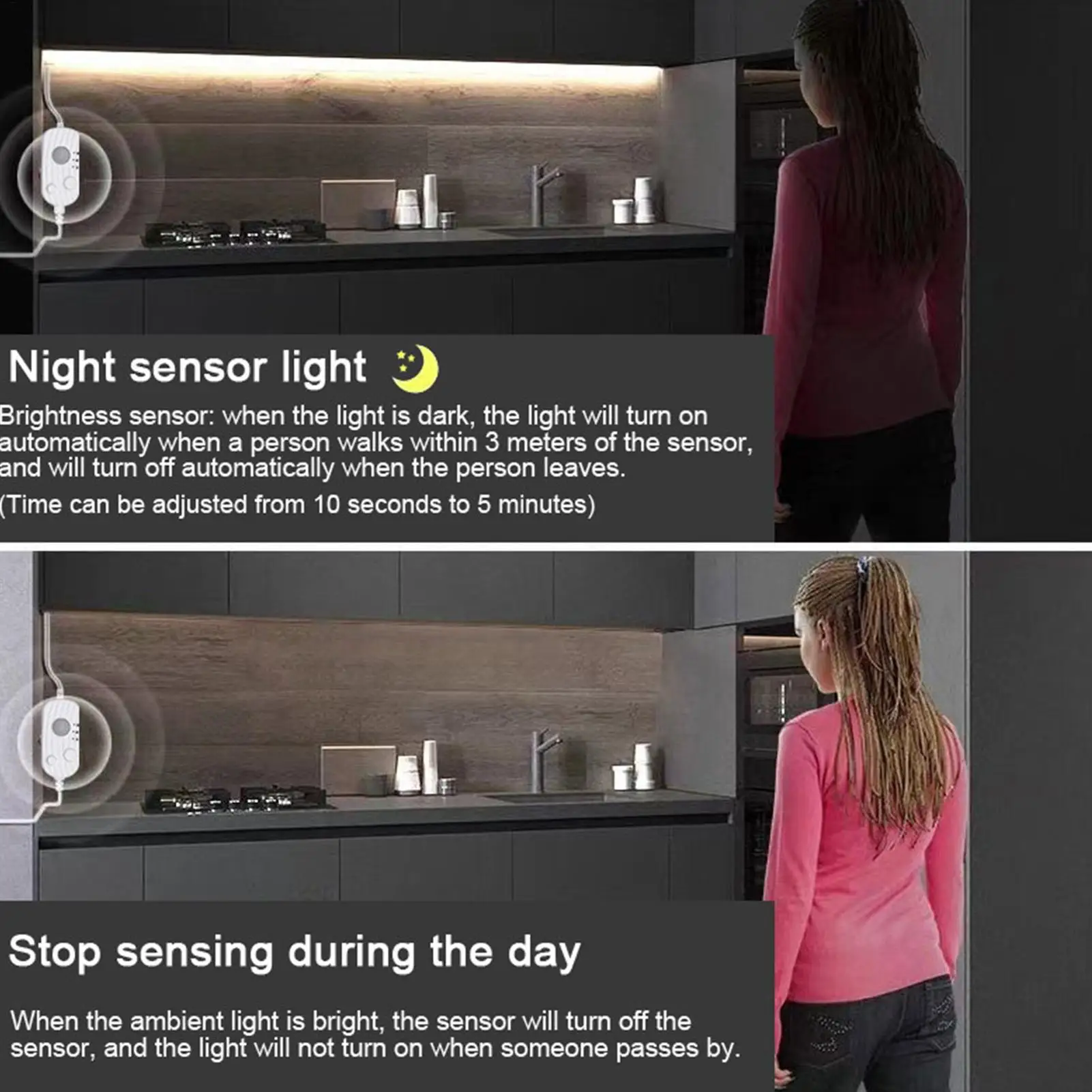 

Полосы с датчиком движения, 3 фута, 5 В, лампа с автоматическим датчиком, активируемая движением, светодиодная лента для шкафа, для лестничного шкафа, шкафа