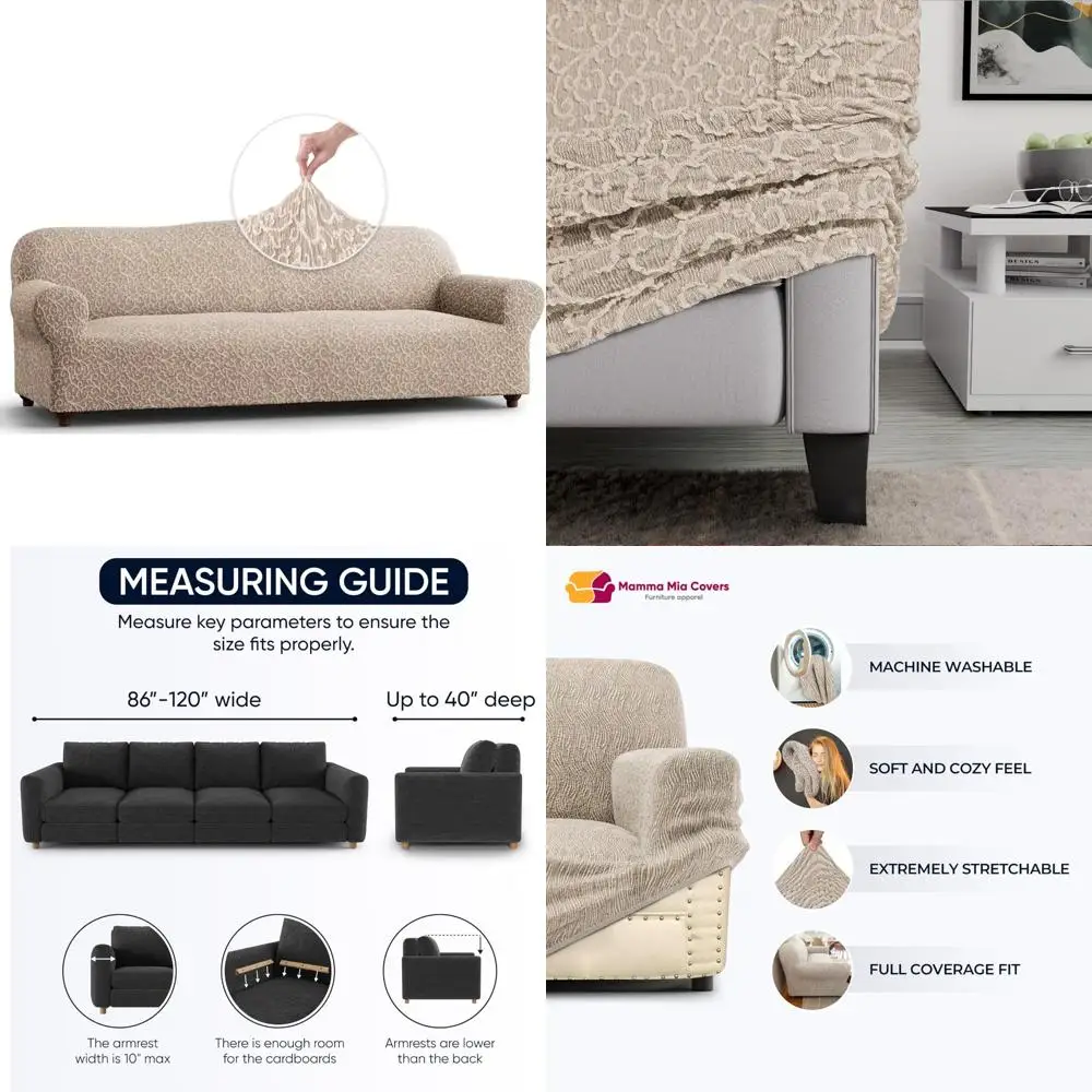 Эластичный чехол для дивана — стильный чехол для дивана — чехол для дивана из мягкой ткани — цельный чехол для дивана — чехол для дивана для комфорта и стиля