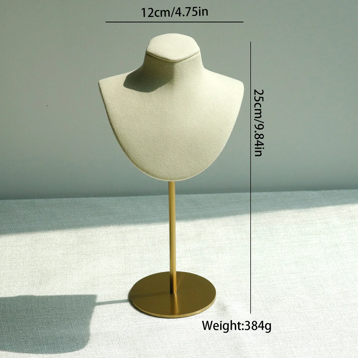 Beige Jewelry Display Props with Metal Base