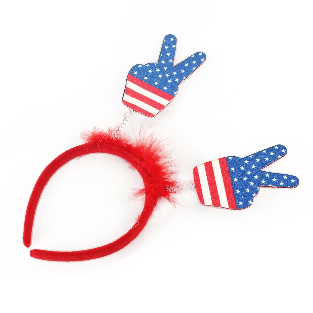 

Children's Headband JulParty Headdress for Fixed Loose Hair Clips Hoop National Independence Day Celebration Costume Accessories