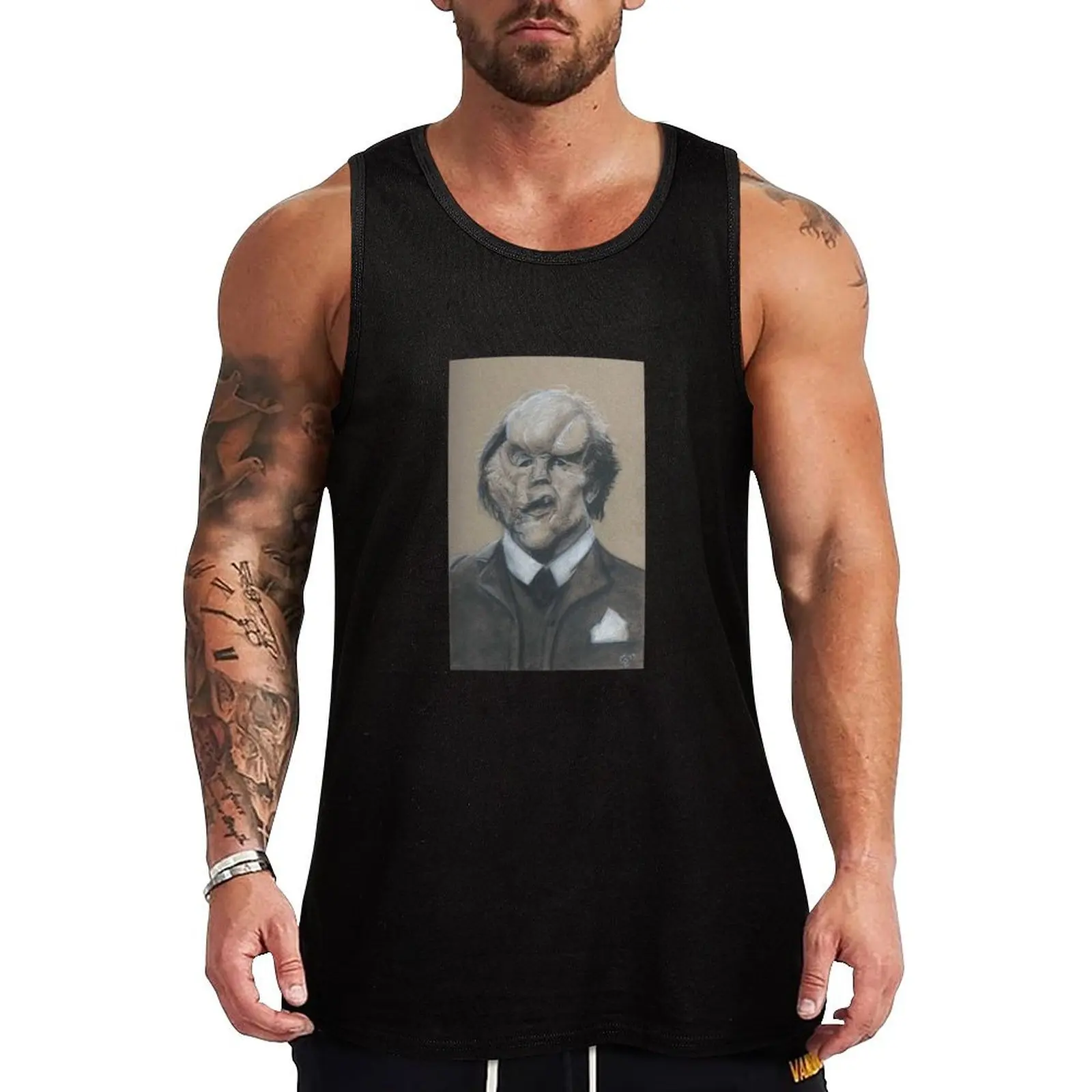 John Hurt as Joseph Merrick (The Elephant Man) Tank Top Solid Tone Tank Top Simple Casual Everyday Wear