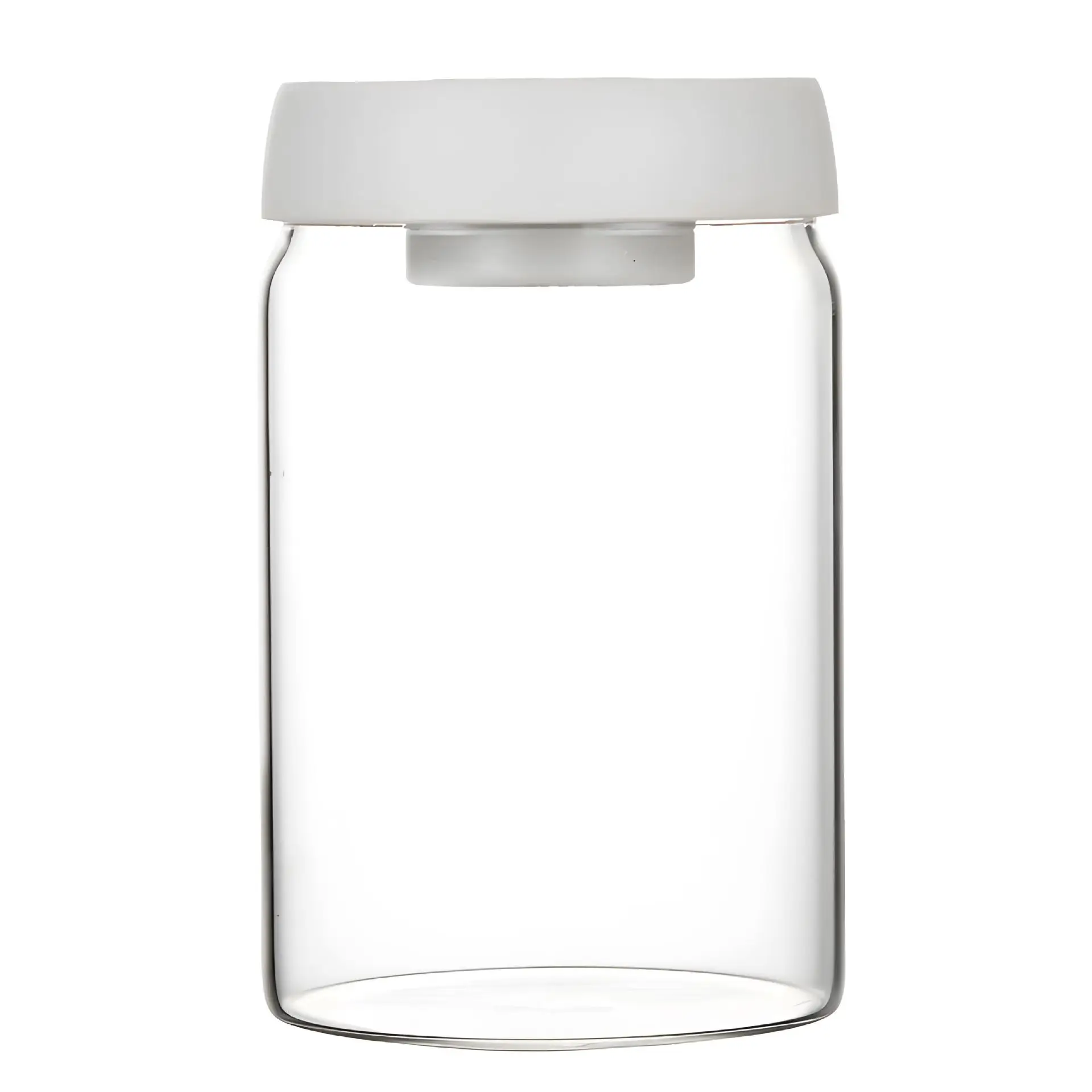 

Borosilicate Glass Sealed Storage Jar with Lid Modern Minimalist Coffee Bean Vacuum Storage in White Black 500ml-1800ml Sizes