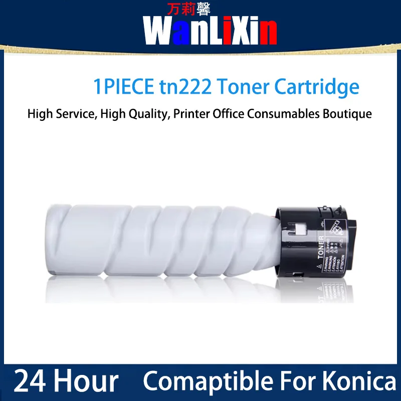

1piece TN222 toner Cartridge Compatible For Konica Minolta 266 306 227i 247i 205i 215i 225i 7121i 7123i 245i 7223 Printer