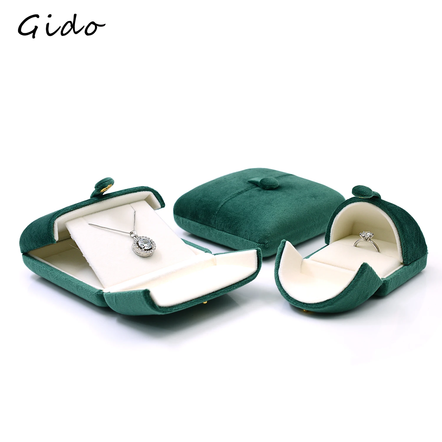Necklace Jewelry Display Holder Case Ring Pendant Accessories Holder Green Series Box for Small Business