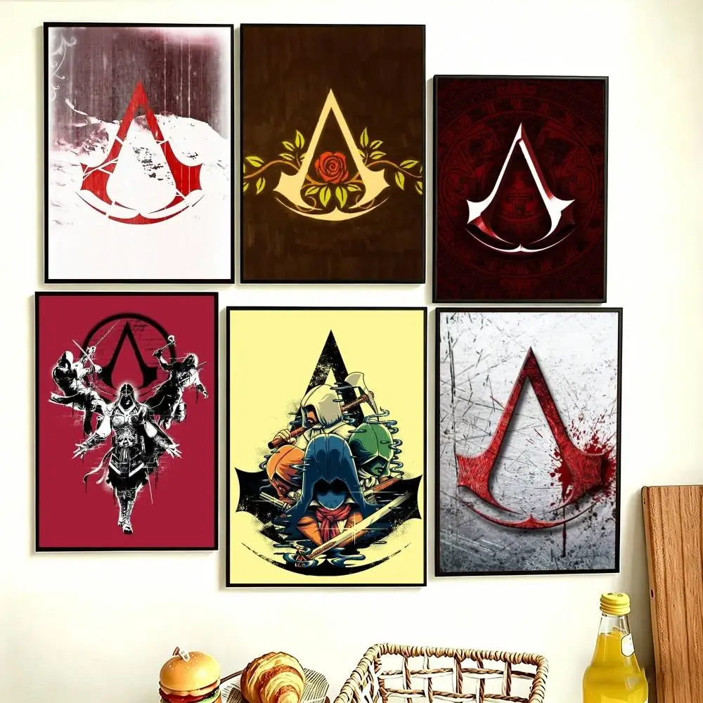 

Game A-Assassins C-Creed logo Poster Perfect Space Sticker Self Adhesive for Office Home Theater Wall Art Decor Fancy Gift