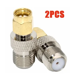 2pcs/Group SMA Male Turn F Female Copper RF Conversion Head Smaj/FK SMA Internal Thread Inner Needle Turn F External Thread Inn