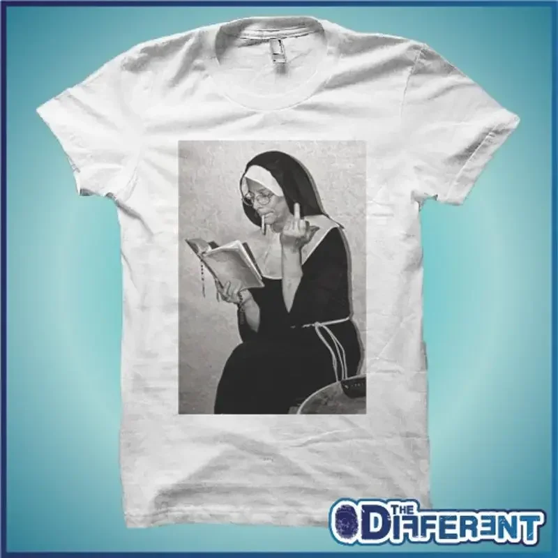 Camiseta divertida Nonne Vaffac Ou Fume Fum e The Happiness Is Have My Neuf