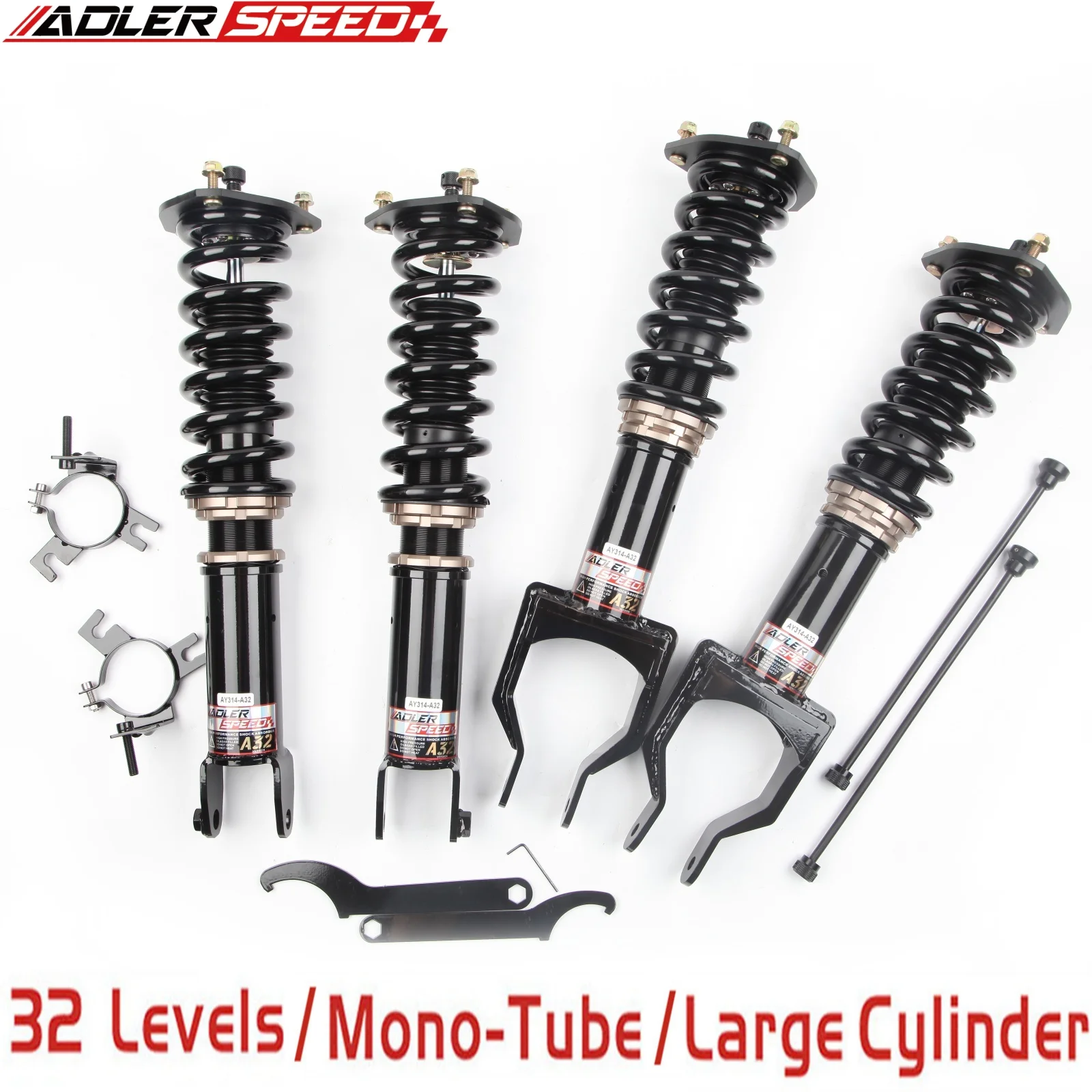 

ADDLERSPEED 32 Ways Adjust Lowering Coilovers Kit For 2008-2024 Nissan GT-R R35