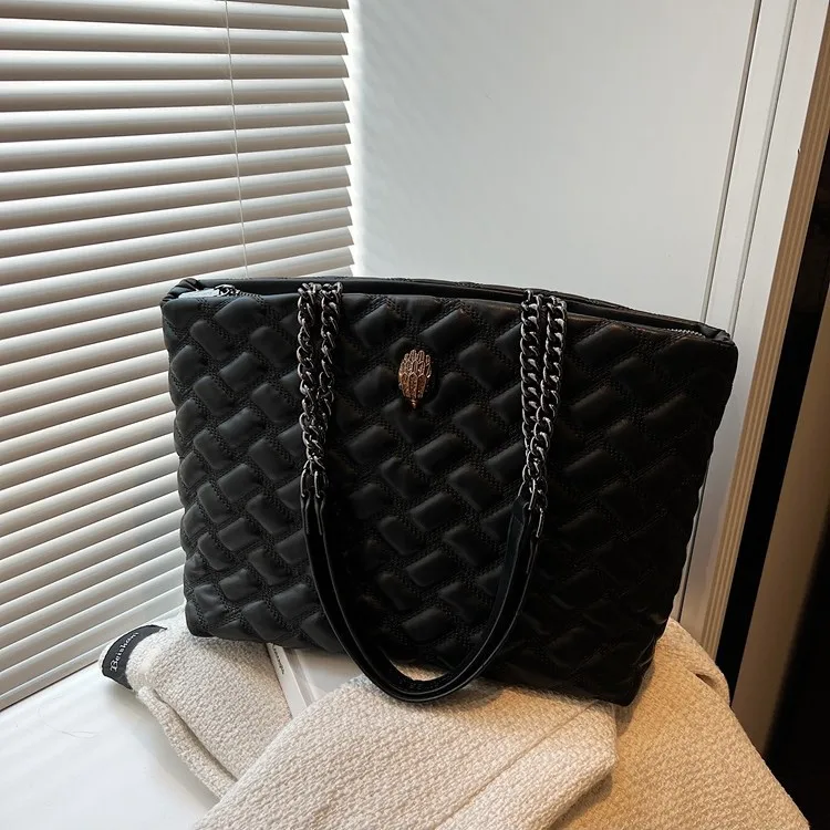 

Модная повседневная сумка через плечо, женская стеганая сумка с ремешком-цепочкой, шикарная сумка через плечо для работы и прогулок, минималистичный роскошный стиль