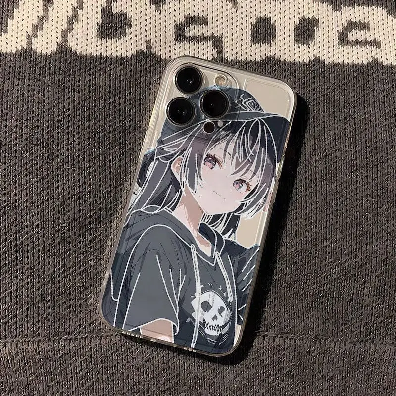 Baseball Hat Girl Clear Phone Case For iPhone 16 15 14 13 12 11 Pro Max XR X XS 14 15 7 8 Plus Y2K Cute Transparen Cover