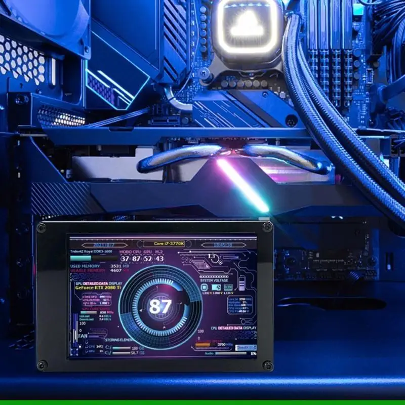 شاشة U55C مقاس 3.5 بوصة 480x320 IPS TYPEC لجهاز Aida64 PC CPU لمراقبة درجة حرارة الكمبيوتر