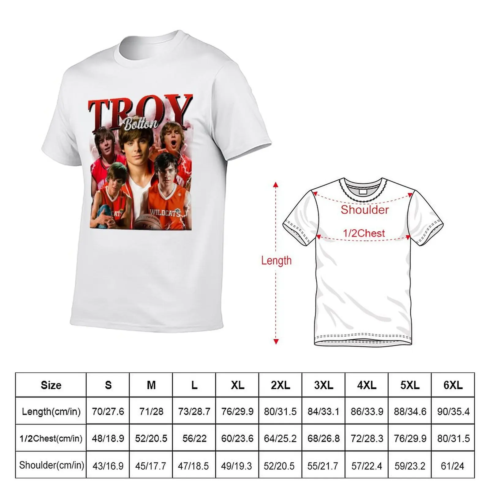 Vintage Troy Bolton The Musical Vintage T-Shirt t shirts for man cotton soft t shirt for man 100 percent cotton T-Shirt