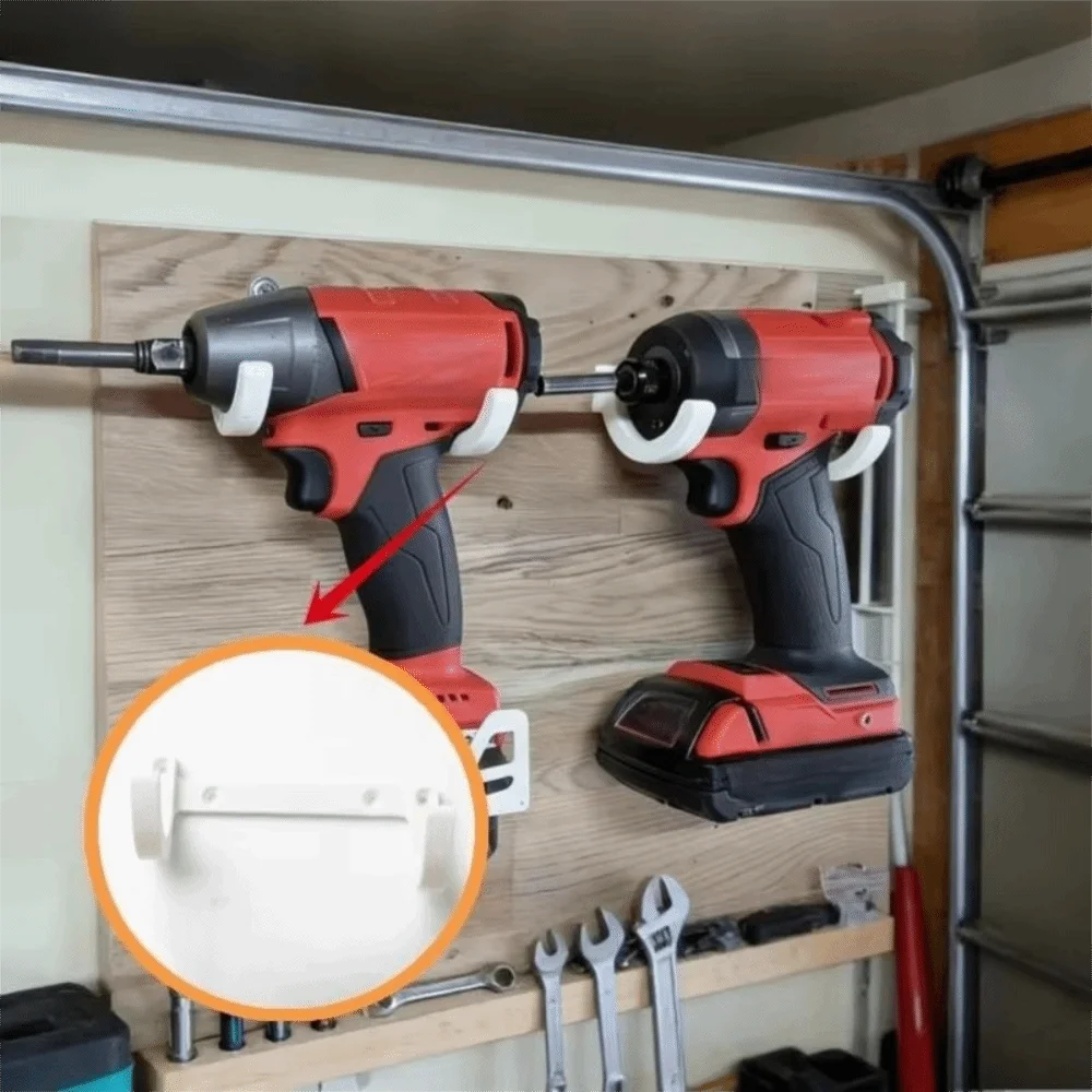 3PCS Wall-Mounted Electric Tool Brackets Space-Saving Universal Fit Tool Storage Hooks Cordless Drill Rack For Milwaukee M18
