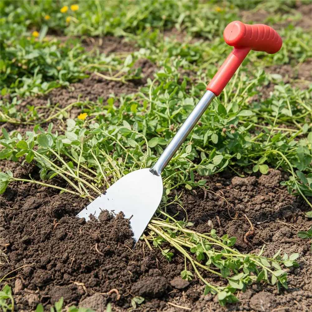 New Garlic Digging Shovel Agricultural Stainless Steel Flower Shovel Gardening Weeding Dig Wild Herbs 3-Point Shovel Garden Tool
