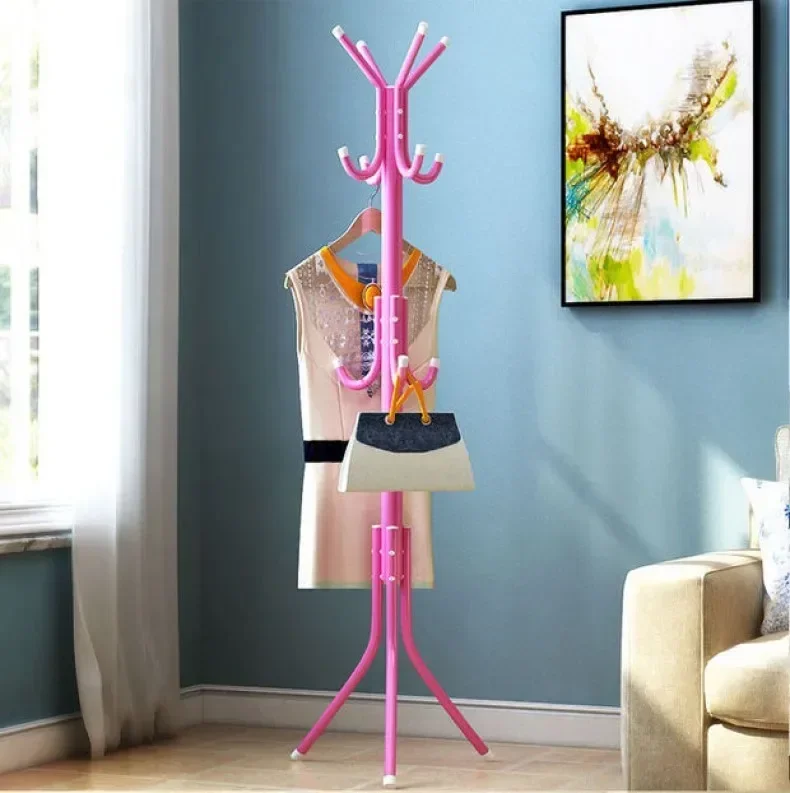 9 Hook Clothes Tree Coat Rack Metal Coat Handbag Scarf Hanger Saving Space Portable Hat Clothes Stand Bedroom Decor