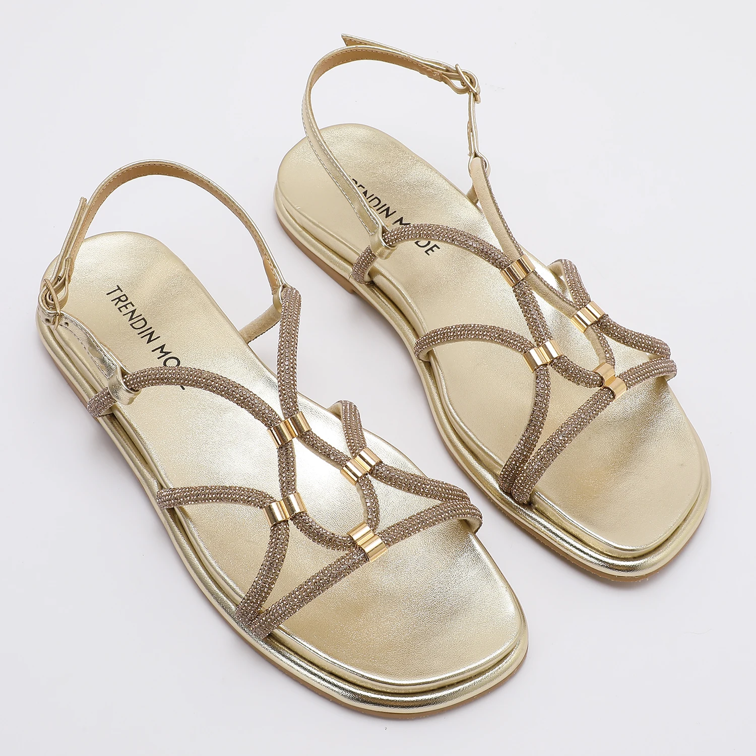 

Women's Comfort Buckle Strap Classic Toe Flats Slip Cozy Casual Shoes