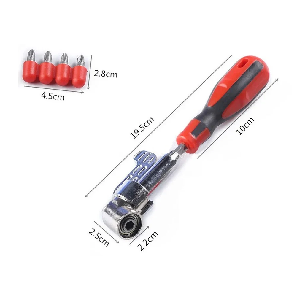 Screwdriver Wrench Electric Drill Cornerer 105 Degree Right Angle Drill Adapter Extension Bit Handle Electrician Repairing Tool