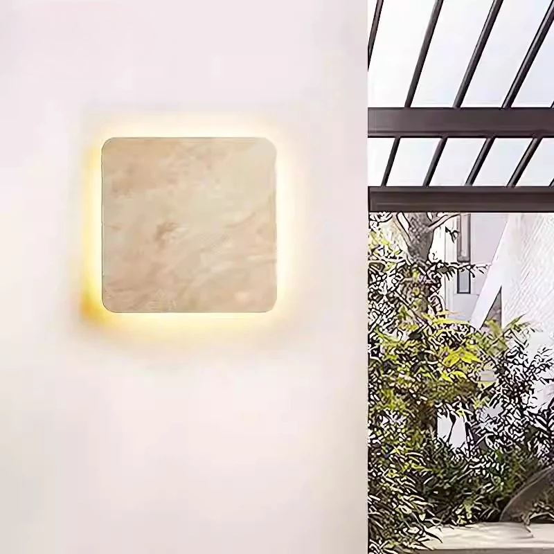جديد الحليب النفط الرياح الطبيعية الأصفر الكهف حجر الجدار مصباح تستخدم الإقامة المنزلية رأس السرير حائط الخلفية الدرج الممر مربع #4