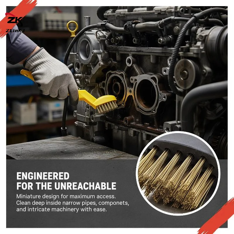 -3Pcs Curved Handle Brush Kit Wire Brush Set For Cleaning Welding Slag And Rust Removal Industrial Scrubbing Brush