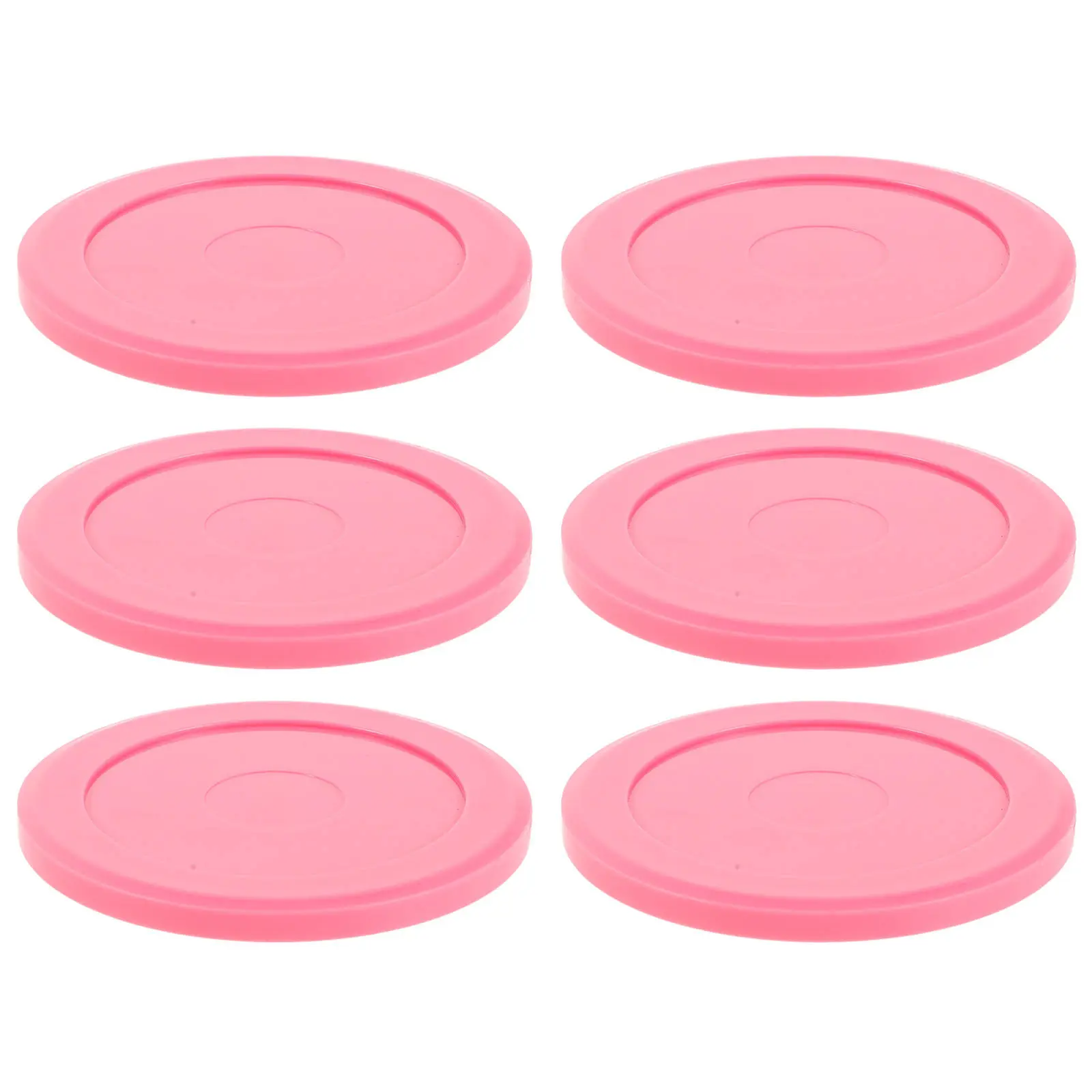 

6Pcs Street Hockey Pucks Indoor Airflow Design Pink Roller Hockey Training Pucks Practice Equipment for Carpet Driveway Skill