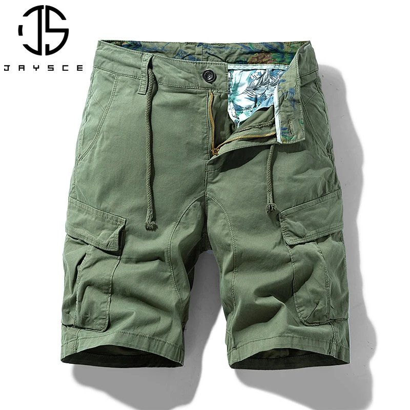 

JAYSCE Men’s Fashion Shorts Cotton Casual Summer Work Combat Pants Classic Short Oversized Cargo Pants Breathable Beach Shorts