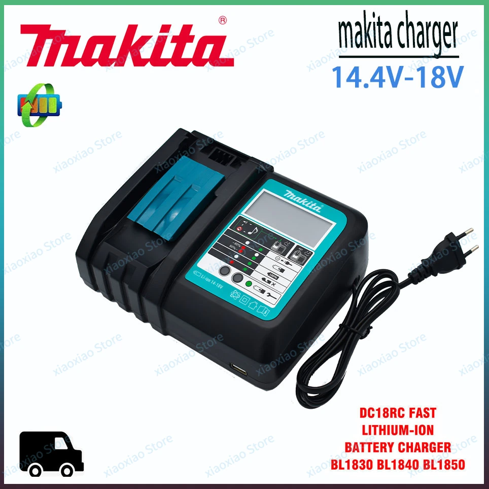 

100% Original Makita 6.0Ah 18V Li-ion Battery Charger DC18RF BL1840 BL1830 BL1430BL1440 DC18RC Charging Tool With USB Port