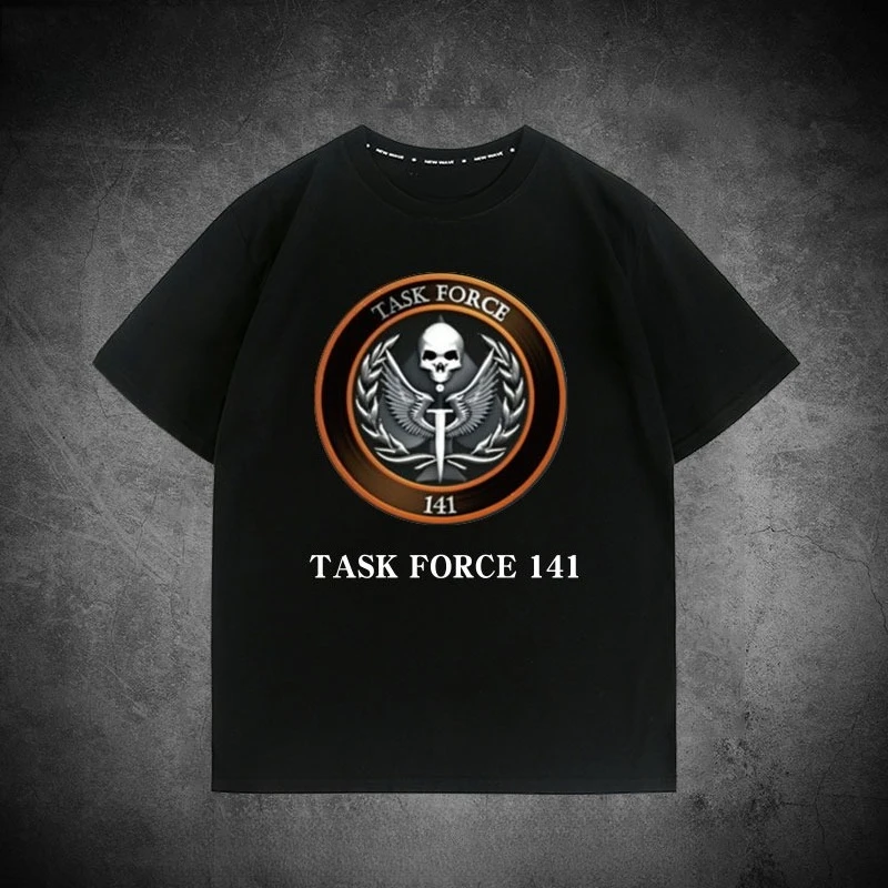 

Футболка Call of Duty 141, мужская летняя модная уличная трендовая хлопковая удобная свободная мужская и женская одежда с короткими рукавами