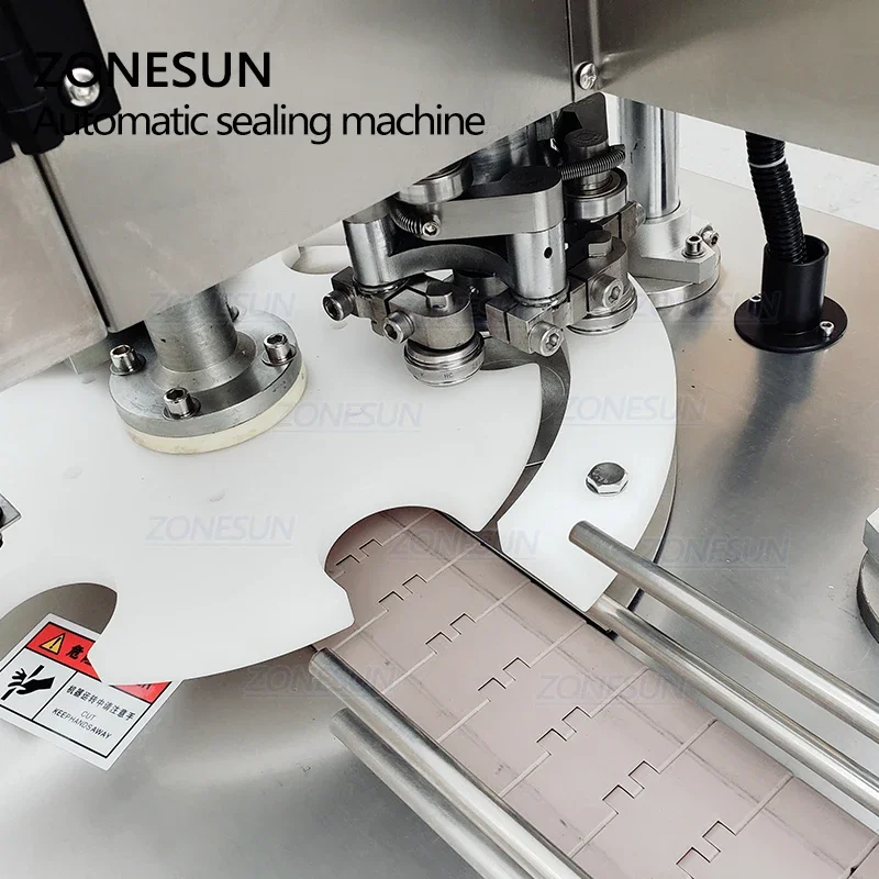 ZONESUN Automatic Round Bottle Fruit Glasses Aluminum Tin Cans Screw Plugging Capping Machine Tinplate Cover Sealing Machine
