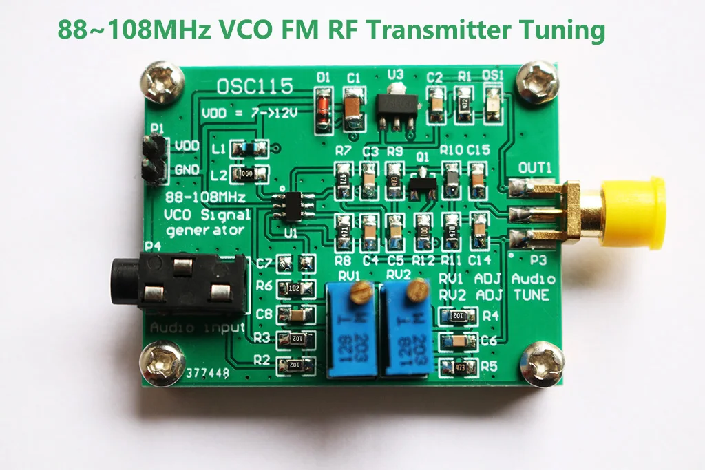 

OSC115 88~108MHz FM audio signal generator module