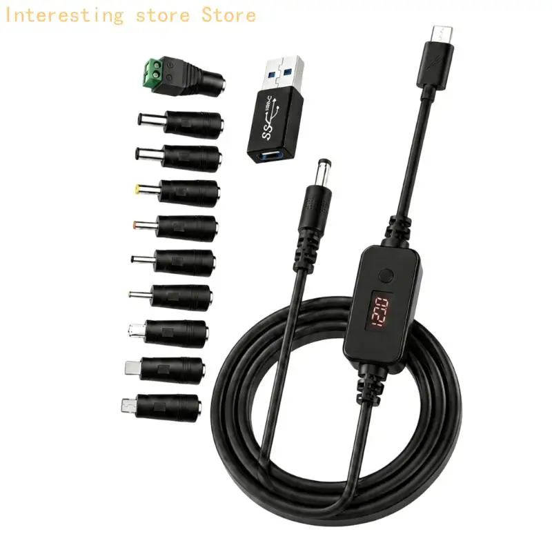 120cm Long Adjustable Round Tip Cable with Type C Input for Power Use 55KC