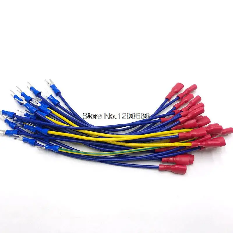 

15CM 16AWG Shape SV1.25-4S FDFD1.25-250 Insulated Fork Spade insulating Female Insulated Electrical Crimp Terminal wire harness