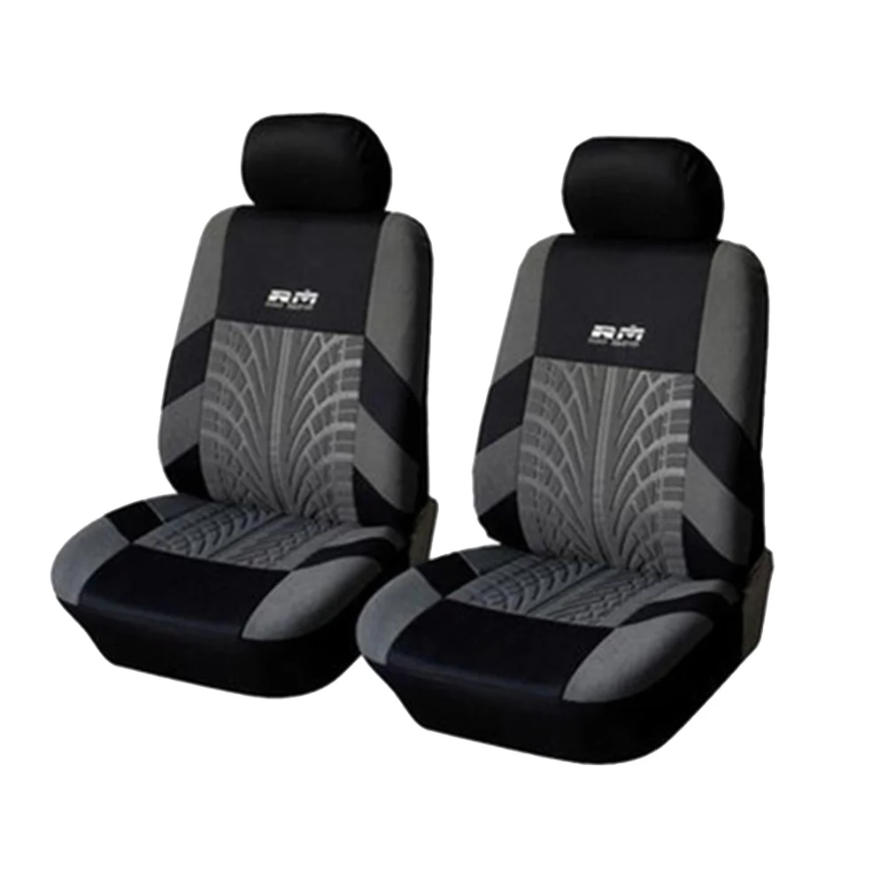 

4 Pcs Car Front Seat Cover Universal Cushion Letter Embroidery Interior Accessory Modern Decorative Extend Life