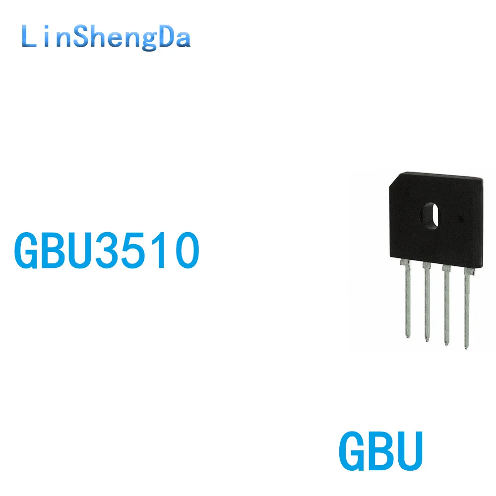 10PCS GBU3510 35A 1000V rectifier bridge/rectifier/bridge stack flat bridge flat rectifier bridge