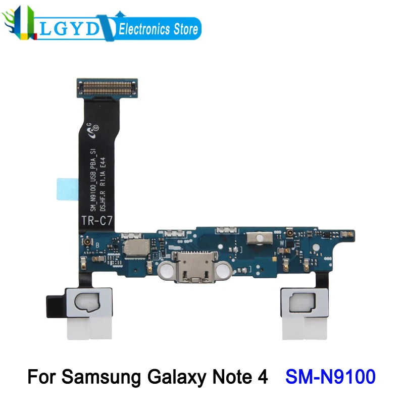 USB Charging Port Flex Cable For Samsung Galaxy Note 4 SM-N9100 Phone Repair Replacement Part