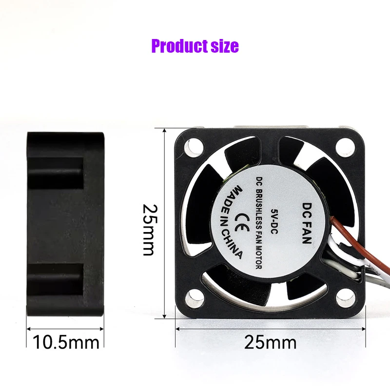 For Bambu Lab X1C/P1P Hotend Cooling Fan with Dual Ball Bearings PWM Speed Control | 3D Printer Parts Upgrade & Maintenance Kit