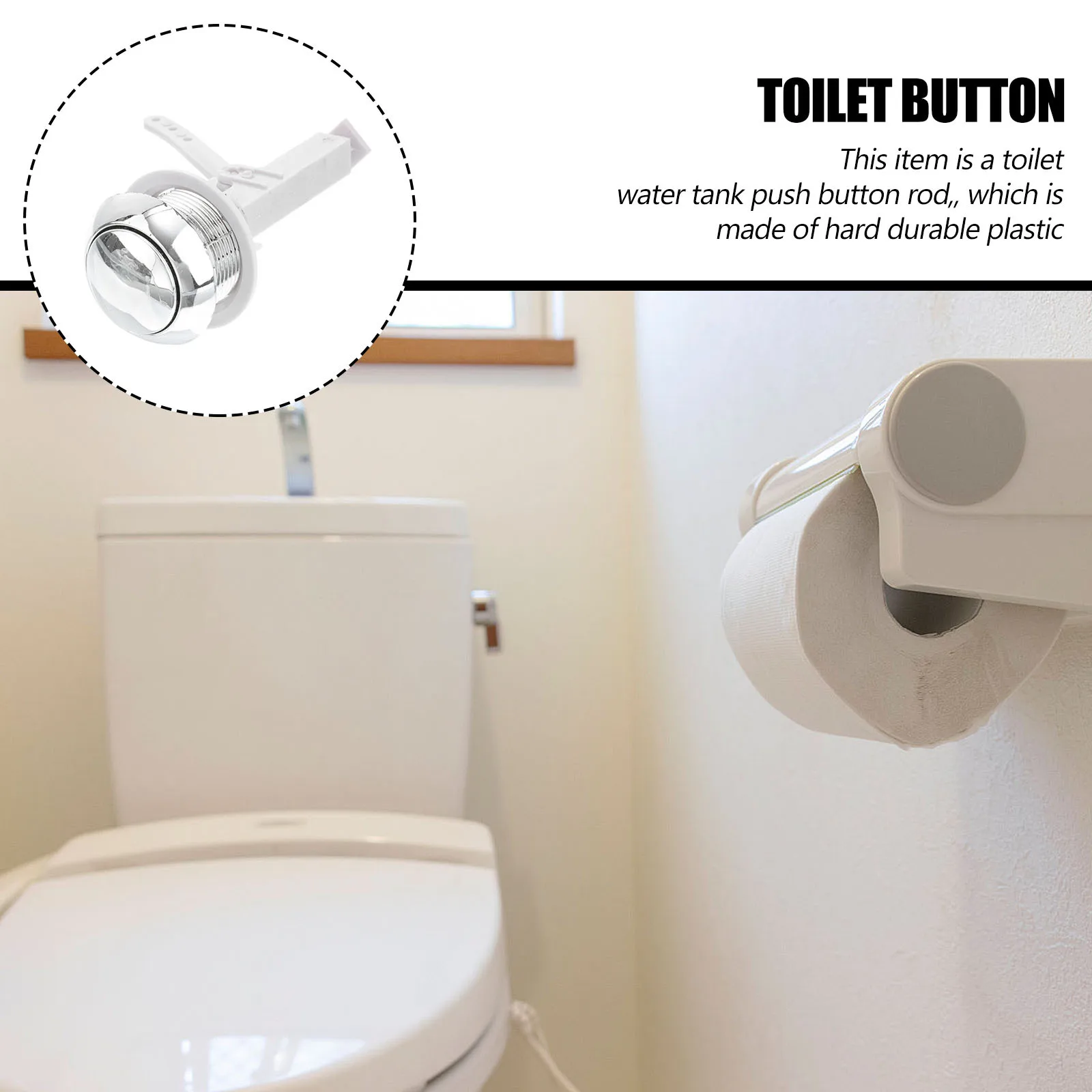 Łatwa Instalacja Trwały Przycisk Spłuczki do Toalety Praktyczny Zamiennik Zawiasów Przycisk do Spłuczki do Toalety Domowej