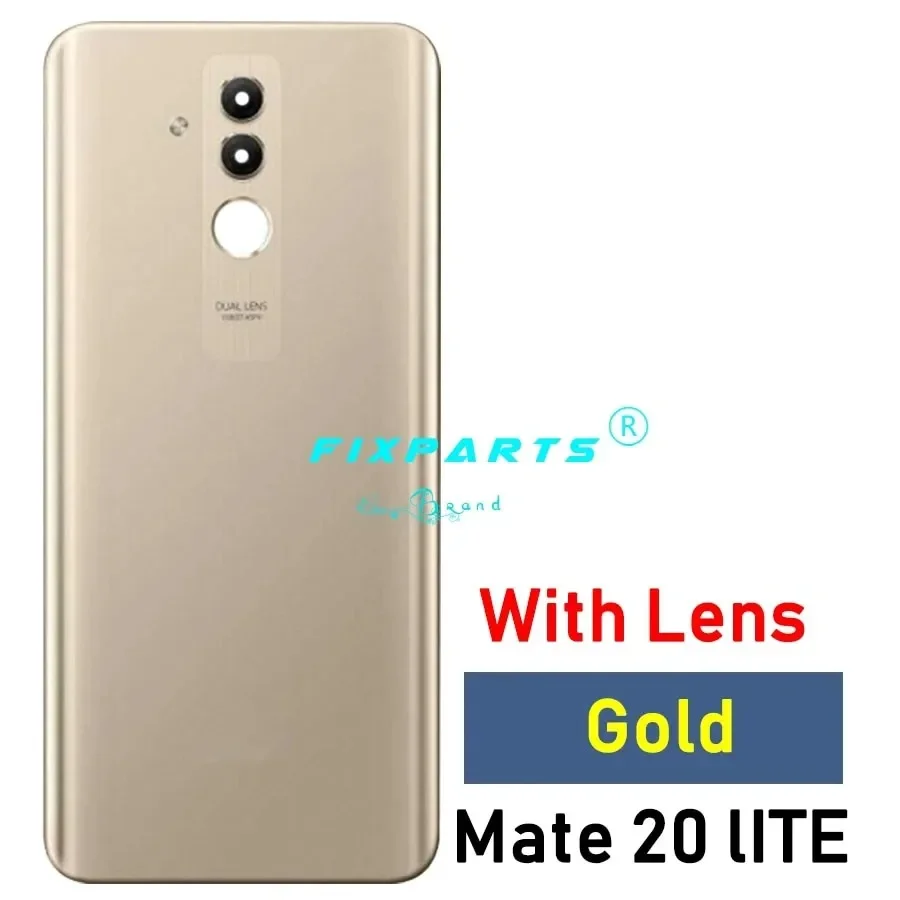 For Huawei Mate 20 Lite Back Battery Cover Glass Housing Door Case With Camera Lens Repair Parts Mate20 Lite Rear Housing Glass