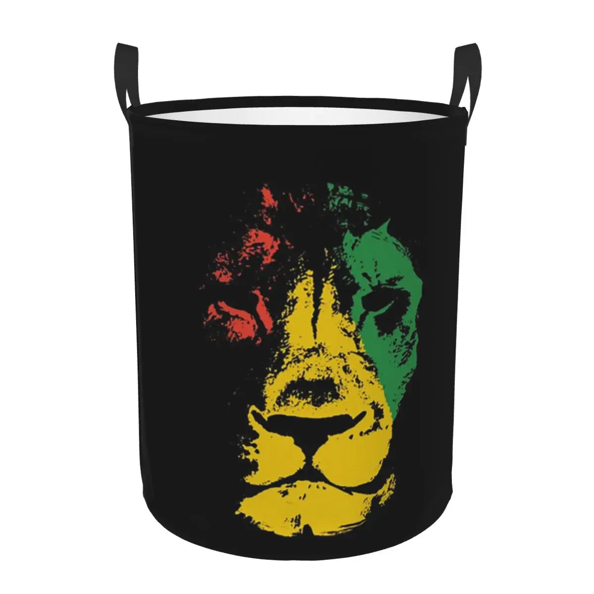 

Rastafarian Flag Lion Dirty Laundry Baskets Foldable Large Waterproof Clothes Sundries Basket For Home Children's