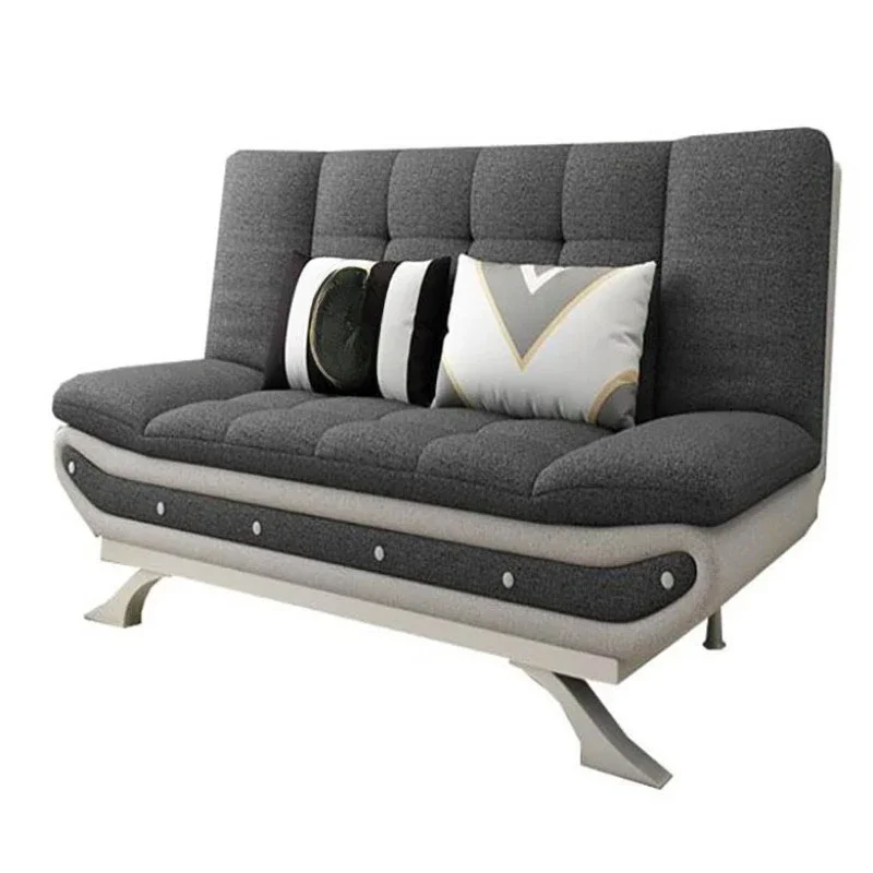 

Foldable multi-functional sofa bed small apartment living room sitting and lying dual-purpose fabric
