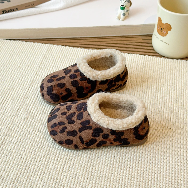 2025 جديد الخريف الشتاء الأطفال لطيف شقة نعال قماش لينة وحيد عدم الانزلاق الدافئة داخلي المنزل أحذية قطنية Infantilsku Оebuvij