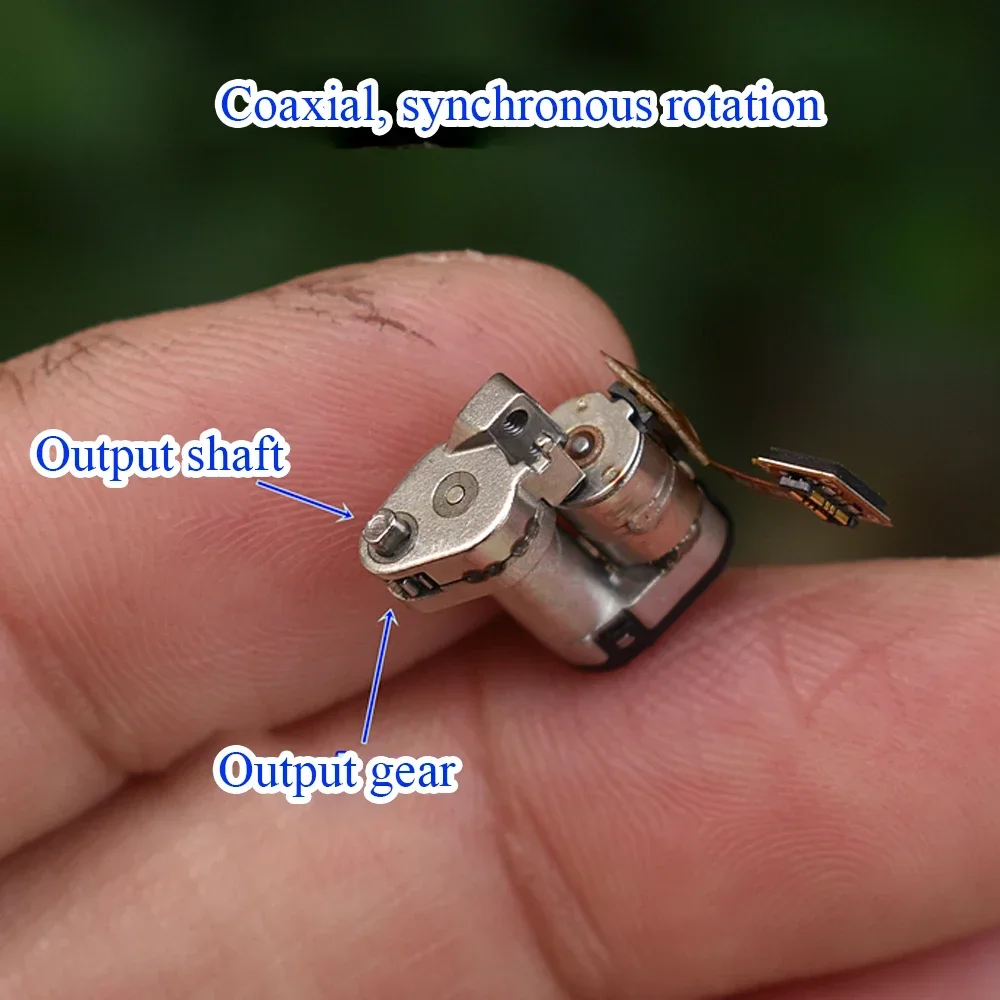 Motor paso a paso de microprecisión, engranaje de caja de cambios de Metal planetario, 2 fases, 4 cables, eje plano de 1,6mm, 1 unidad