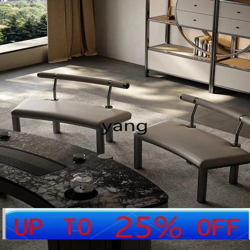 

LH Internet celebrity chair Italian simple strip stool back chair villa living room sofa chair