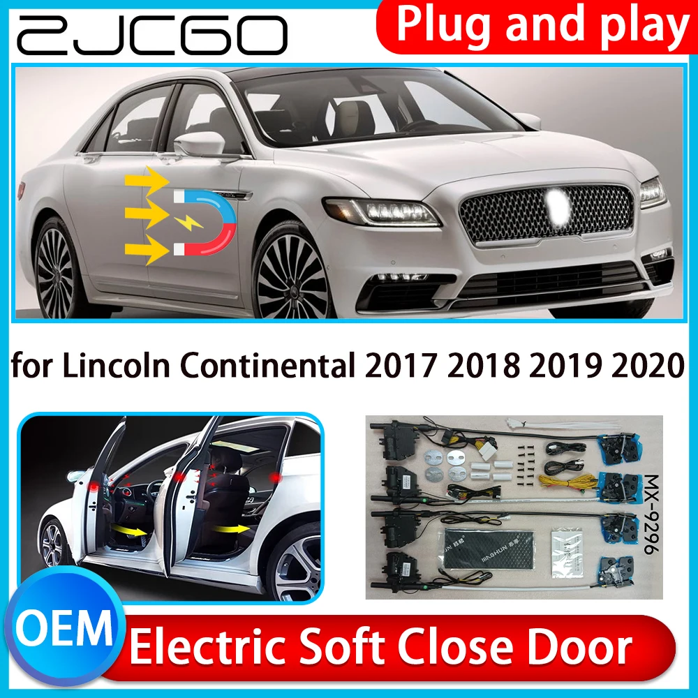 ZJCGO for Lincoln Continental 2017 2018 2019 2020 Auto Pull Car Soft Close Kit Door Power Latch Electric Door Catch Soft Closing