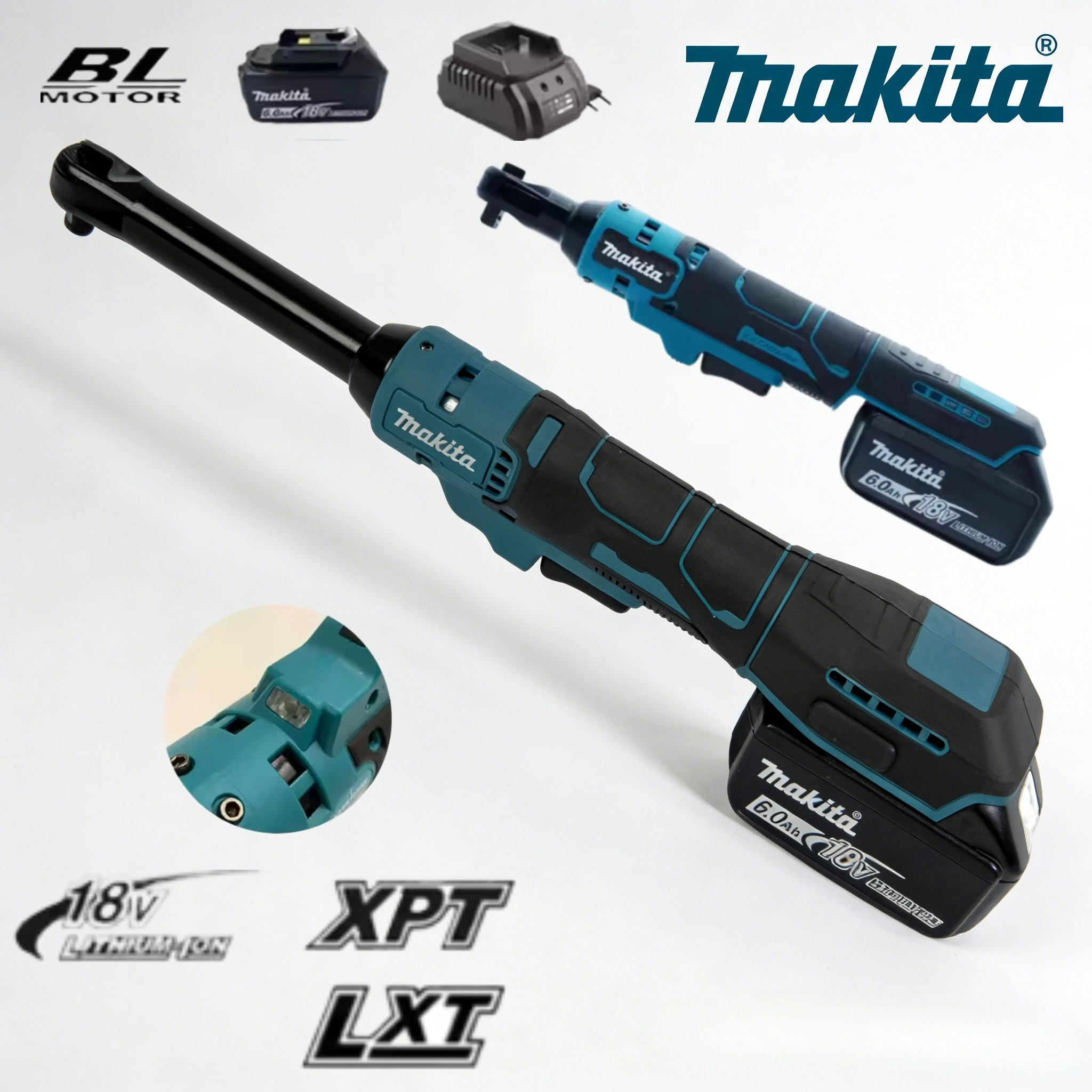 

Бесщеточный гайковерт Makita, аккумуляторный шуруповерт, многофункциональный, с регулируемой скоростью, электроинструмент