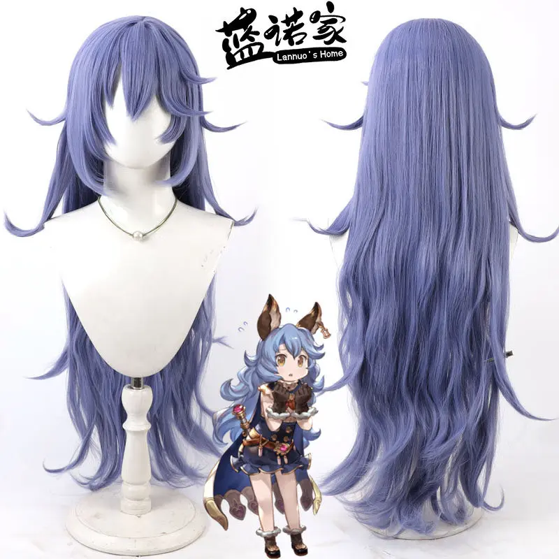 

Anime Granblue Fantasy Dark Ferry Cosplay Wig Halloween Carnival Party Props Synthetic Hair Heat Resistant Fiber + Wig Cap